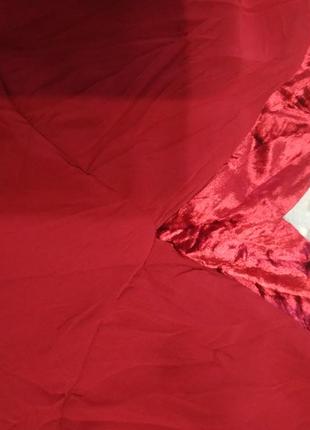 Роскошная шелковая шифоновая майка блуза ,с бархатом plus size  20р6 фото