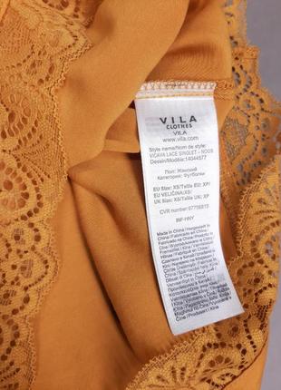 Жіноча блуза майка топ на бретелях vila мереживо6 фото