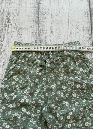 Крутые лёгкие летние штаны брюки в цветы h&m 2-3года5 фото