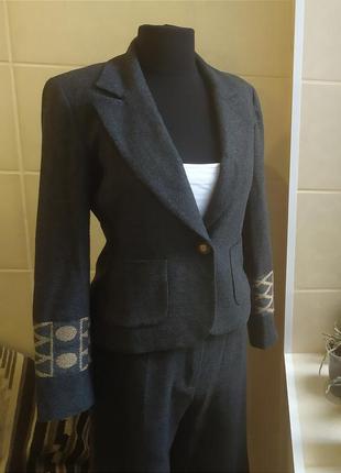 Шикарный костюм bardoff / пиджак / жакет и укороченые брюки кюлоты / шерсть3 фото