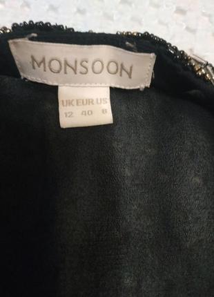 Шовкова блуза 100% віскоза,прикрашена бісером. 12р. monsoon6 фото