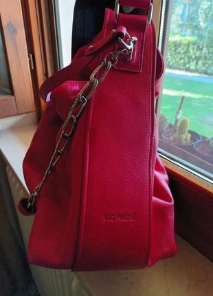 Яркая кожаная сумка мешок vic matie италия2 фото