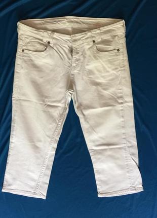 Білі удлинненные джинсові шорти м/29 98/2% коттон/еластан2 фото