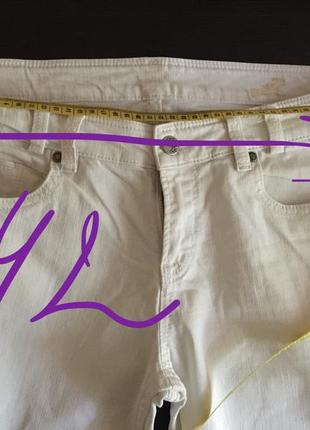 Білі удлинненные джинсові шорти м/29 98/2% коттон/еластан7 фото