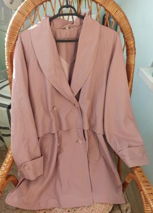 Пудровый тренч винтаж