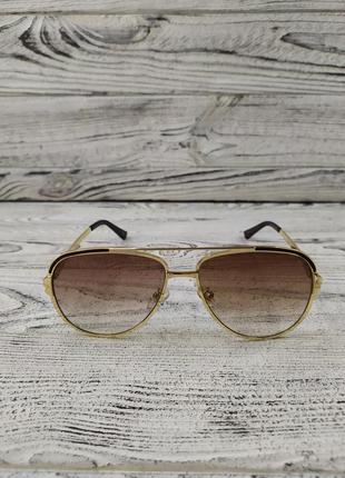 Солнцезащитные очки авиатор коричневые2 фото