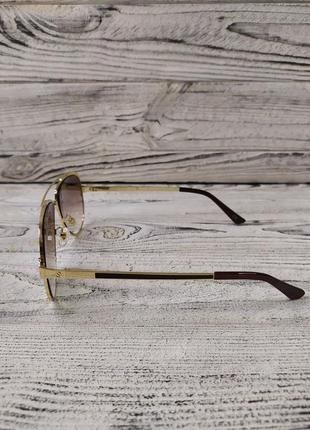 Солнцезащитные очки авиатор коричневые4 фото