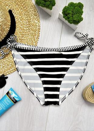 Низ купальника, плавки, бикини на завязках в полоску