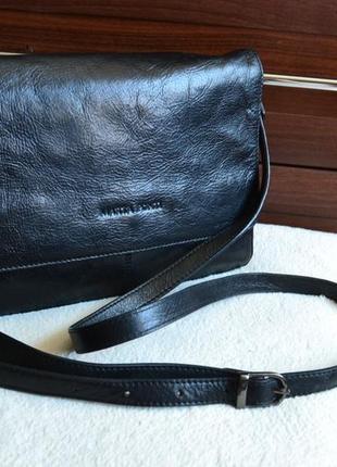 Marta ponti повседневная кожаная сумка на длинном ремне.1 фото