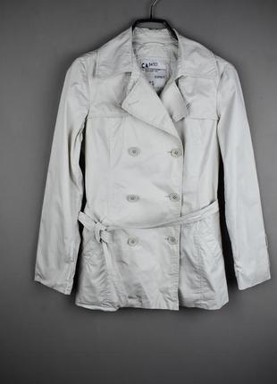 Дуже стильний короткий тренч плащ світло сірого кольору від esprit