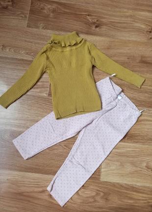 Костюм комплект штани жіночі гольф кофта на дівчинку ріст 86 92
