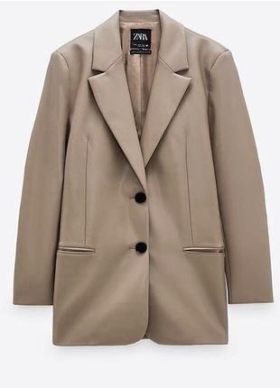 Кожаный пиджак zara