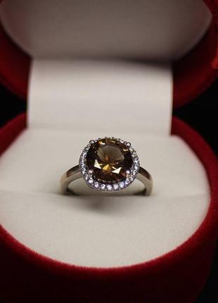 Серебряное кольцо с уникальным камнем султанит2 фото