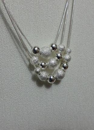 Стильное ожерелье стерлинг. серебро