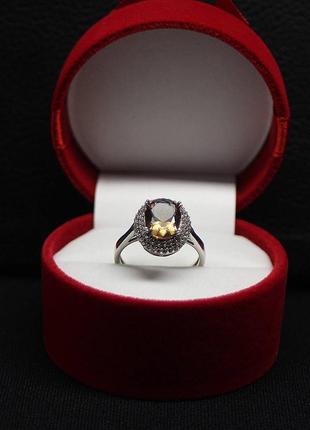 Срібне кільце з унікальним султанитом 17,5
