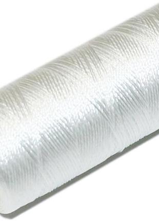 Нитки шелковые (для бисера) белые 150d