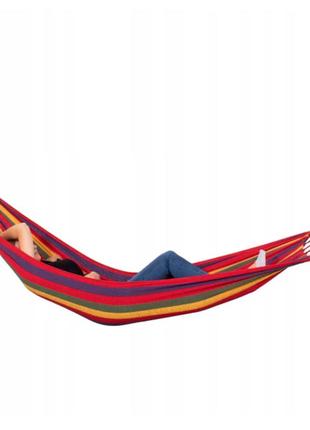 Гамак підвісний з дерев'яним стрижнем 200 х 80 см picnic hammock with wooden bar1 фото