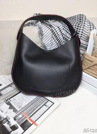 Сумка мішок з гаманцем чорна з червоним, оливковая с черным женская сумка вместительная6 фото