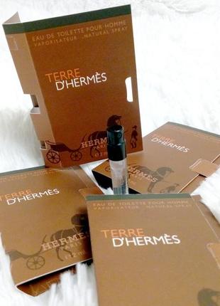Hermes terre d`hermes💥original mini vial spray 2 мл книжка мініатюра пробник