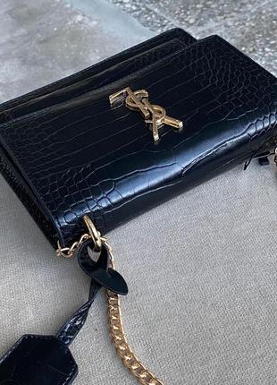 Сумочка yves saint laurent sunset black 🐊3 фото