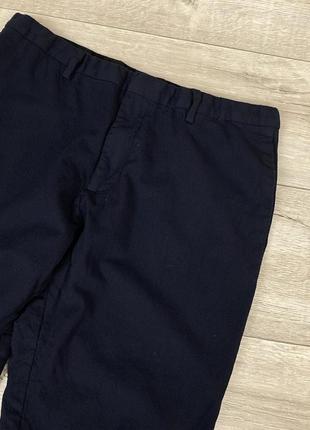 Cos slim fit вовняні штани укорочені короткі шерсть темно сині2 фото