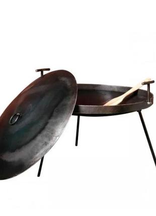 Набір-комплект мангал сковорідки з кришкою і чохлом діаметром 30 см bronidisk