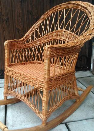 Крісло-гойдалка плетені з лози5 фото