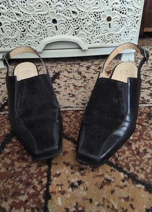 Босоножки с закрытым передом, туфли helioform elegance, 36р. кожа.2 фото
