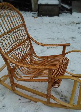Крісло качалка плетені з лози | крісло-гойдалка для відпочинку садова для дачі6 фото