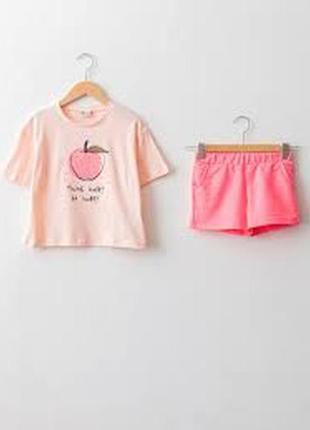 Костюм lc waikiki для девочки , футболка, шорты, рост 152-158 см