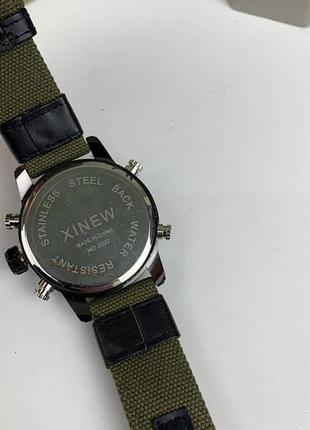 Армейские мужские наручные часы на тканевом ремешке, прочные военные часы с подсветкой секундомером будильник5 фото