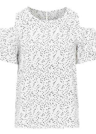 Стильная блуза в горох 56-58 размера