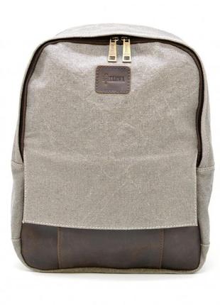 Молодежный рюкзак канвас с кожаными вставками rgj-7224-4lx tarwa1 фото