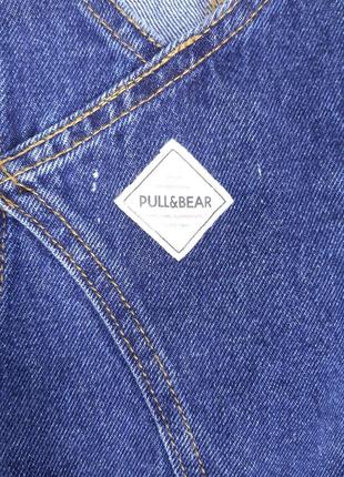 Джинсовий комбінезон pull&bear жіночий синій5 фото