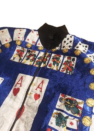 Куртка бомбер moschino couture vintage 80s casino2 фото