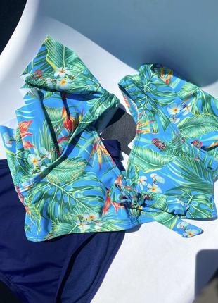 Купальник валан -топ завищені трусики 🔆