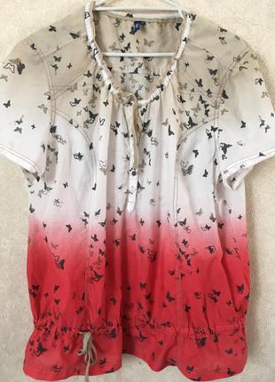 Яскрава натуральна блузка (великий розмір)