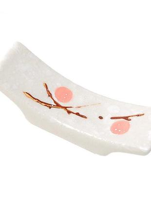 Подставка под палочки для суши фарфоровая "розовая сакура"