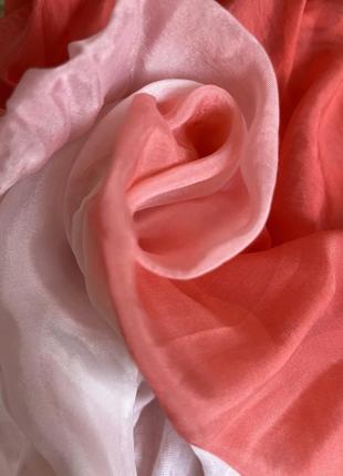 Италия эффектная шелковая блуза шелк 100% натуральный градиент цвета6 фото
