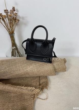 Сумка міні чорна жіноча, черная женскаямини сумочка через плечо6 фото