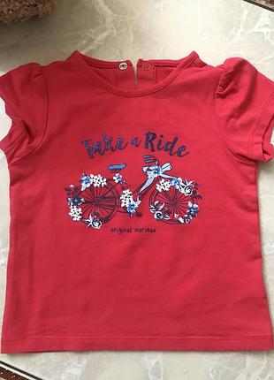Футболка  красная original marines 6-9 мес