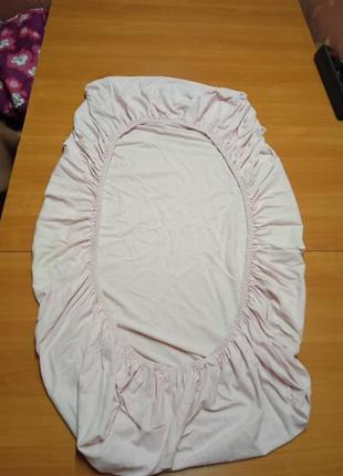 55*135 см,детская розовая простынь на резинке или чехол