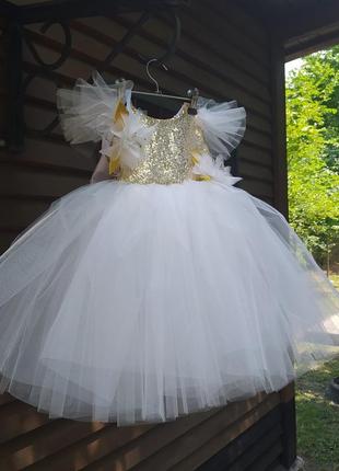 Сукня плаття на замовлення на рочок на хрестини нова фатинова бальна нарядна3 фото