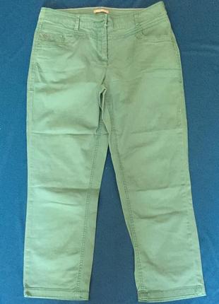 Зелёно-бирюзовые брюки капри  cecil 28/m б/у