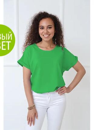 Женская блузка по типу футболки оверсайз,  есть батал1 фото