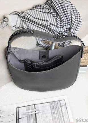 Сумка з гаманцем графітова жіноча,серая женская сумка мешок вместительная3 фото