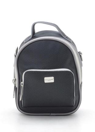 Клатч-рюкзак mini david jones cm3790 черный с серым2 фото