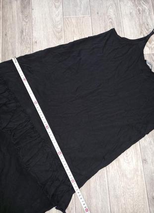 Фирменный хлопковый стильный сарафан с воланами черного цвета 🖤4 фото