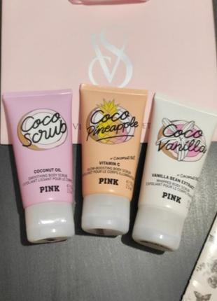 Міні збитий скраб для тіла travel size доя подорожей coco victoria's secret вікторія сікрет вікторія сікрет pink оригінал