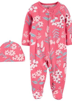 Хлопковый человечек пижама слип комбинезон carters